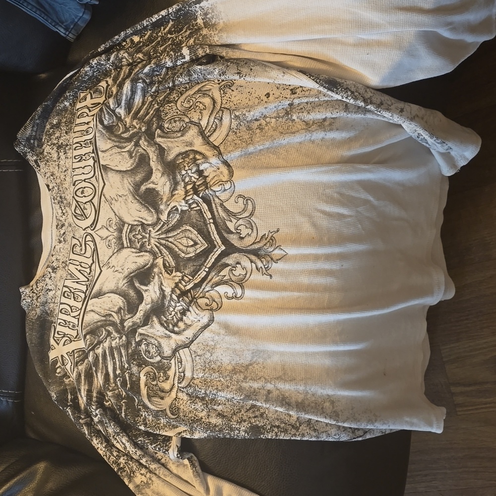 White Xtreme couture 2xl long-sleeved shirt
